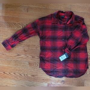 Art Class Red and Black Plaid Button Down Shirt